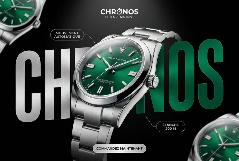 Pub horlogerie générée par IA