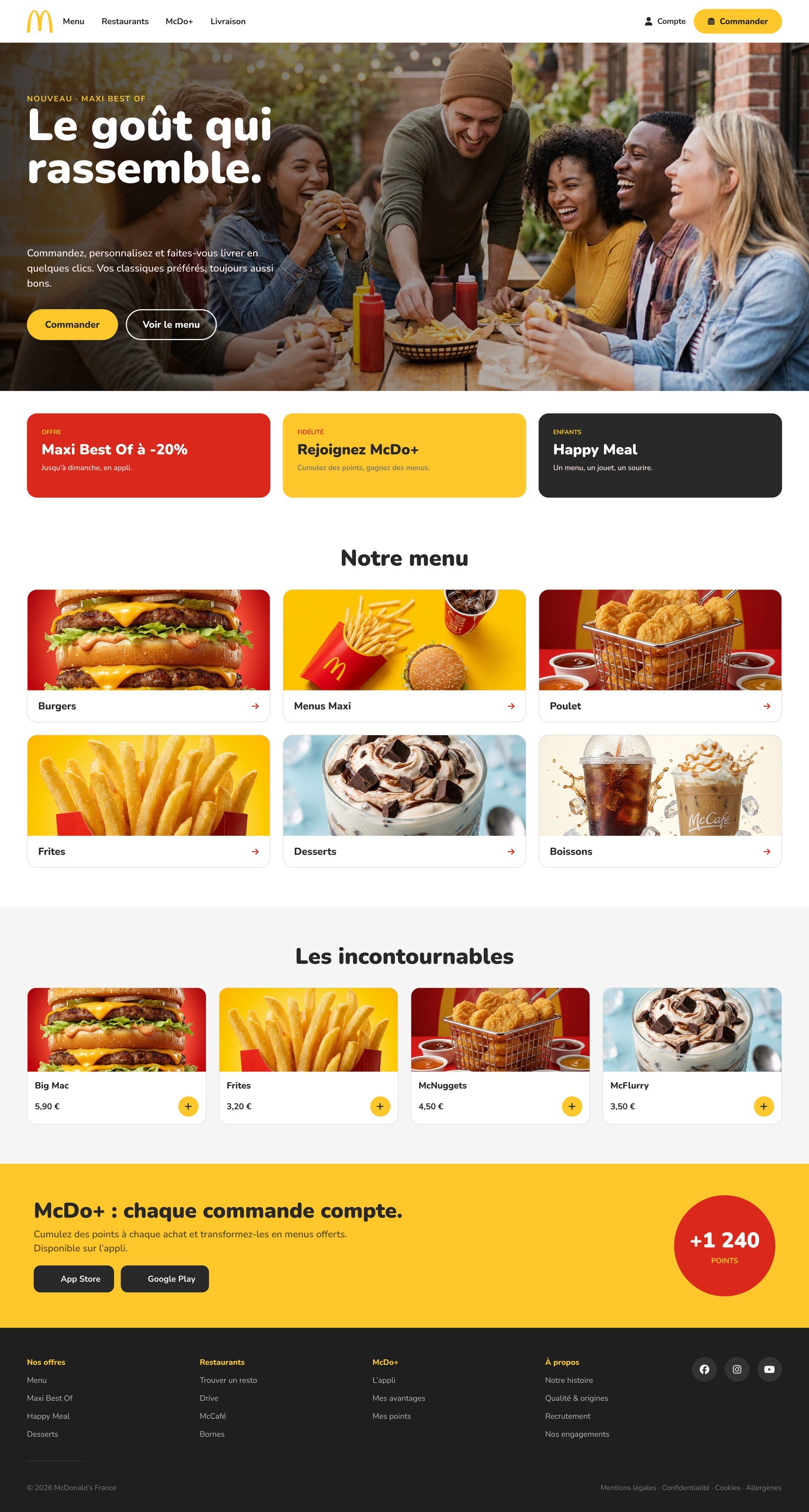 Landing McDonald's