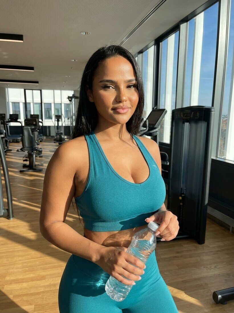 Influenceuse fitness workout