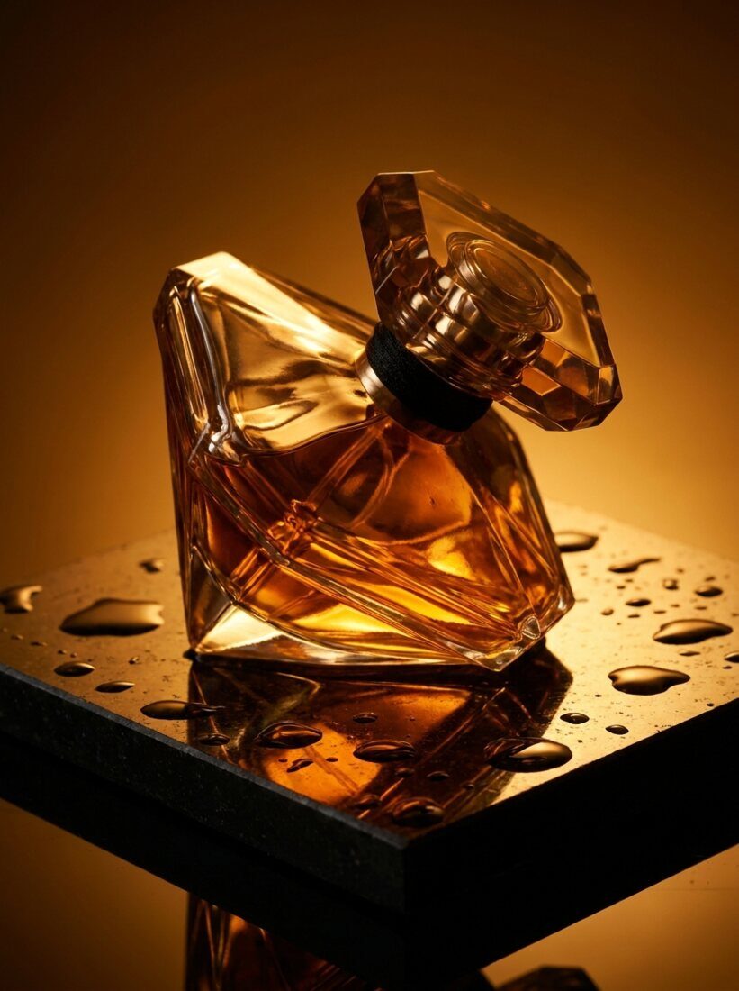 Packshot parfum facetté